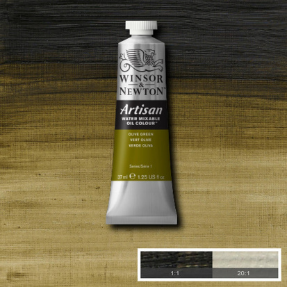 Масло водорастворимое "Artisan", зеленый оливковый 37мл